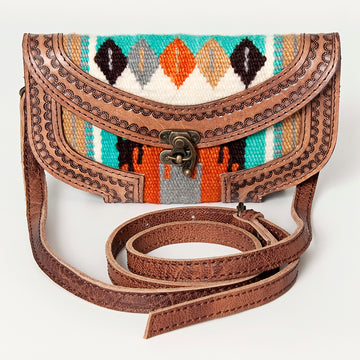 American Darling Cross Body Saddle Blanket Genuine Leather Western Women Bag Handbag Purse | Crossbody for Cute
